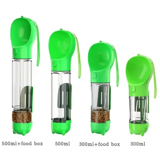 Garrafa de Água Portátil e Dispensador de Comida para Cães